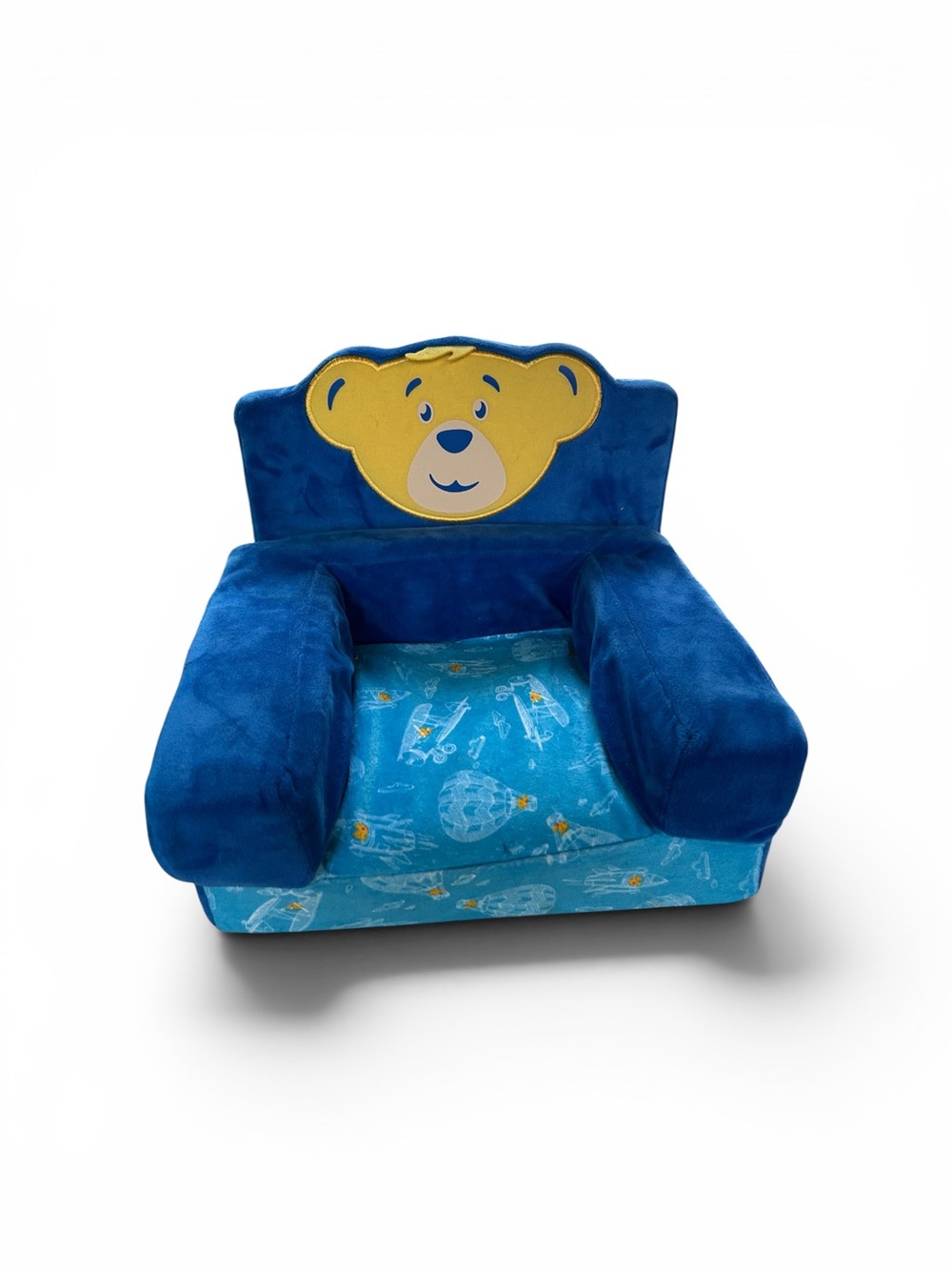 Blue Build a bear chair fold out bed